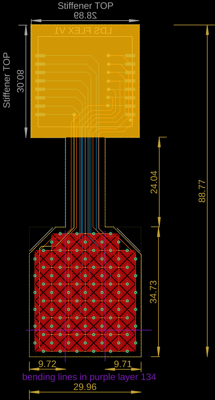 Flexible ribbon Tongue-Trackpad PCB layout