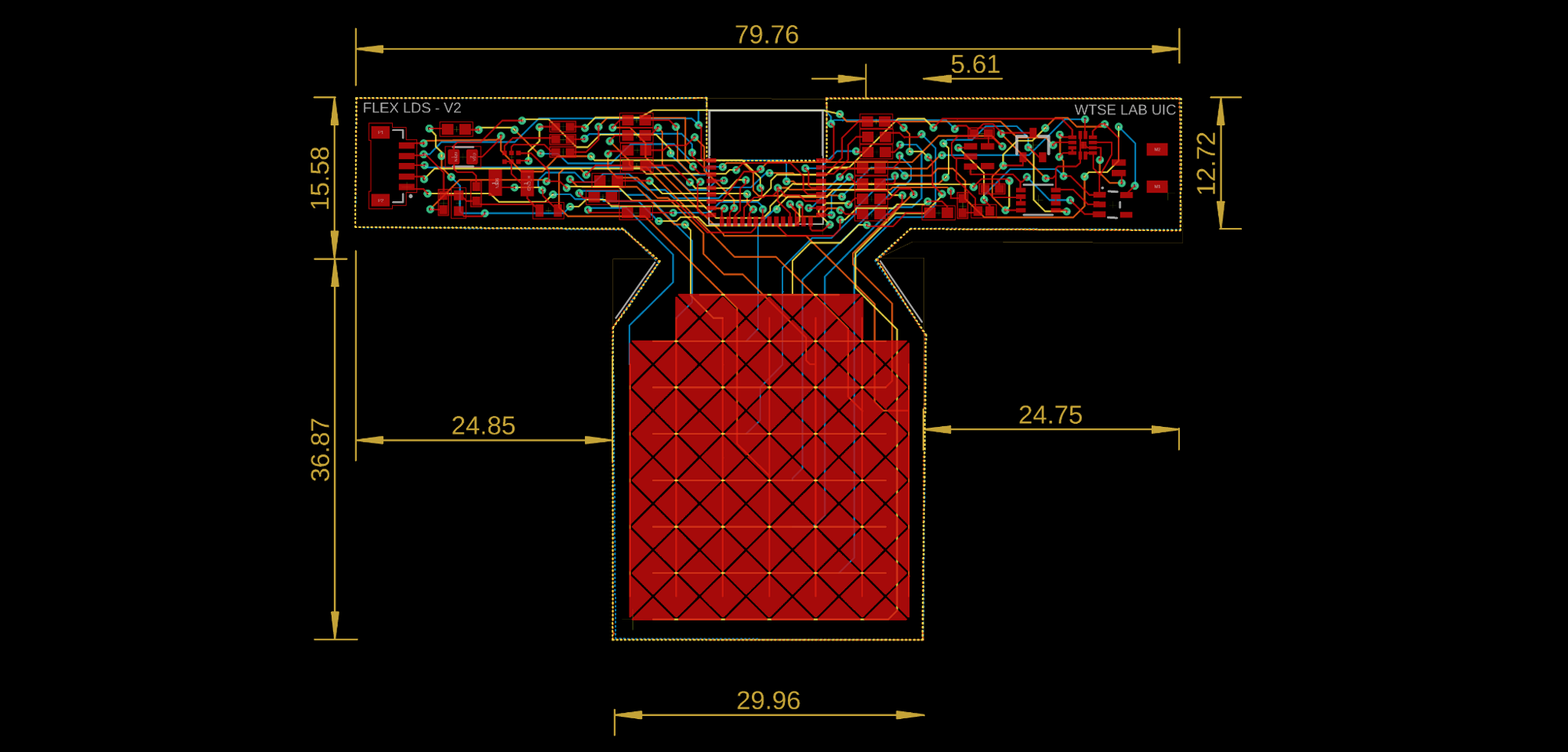 T-shaped flexible Tongue-Trackpad layout